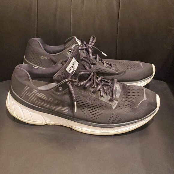 HOKA‎ ONE Cavu Black Running Shoes Mesh Upper - Size 10 1/2 - Picture 1 of 12